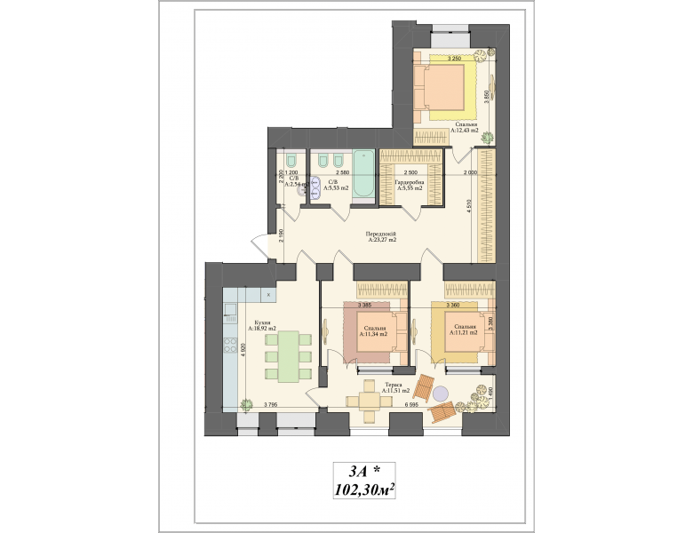 Квартира 3А*